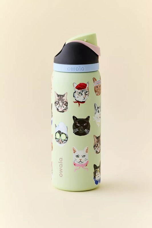 Owala Cat Collage FreeSip 32oz Bottle
